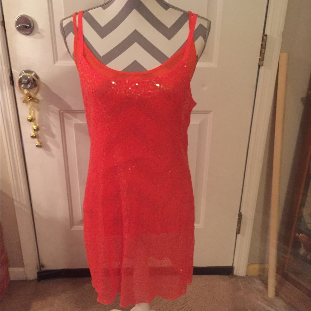 NEW never worn 2 piece orange dress.  Moda